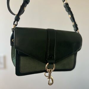 Elegant Green Leather Shoulder Bag by Rebecca Minkoff